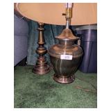 (2) Brass Tone Lamps