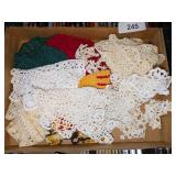 Vintage Crochet Doilies, Trim Pieces & Snowflakes