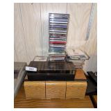 CDs Cassettes In Storage Boxes