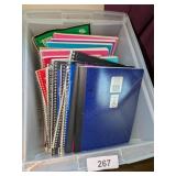 Small Tote w/ Lid Full of Spiral Notebooks