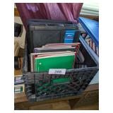 Milk Crate w/ Notebooks