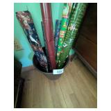 Small Trash Can w/ Wrapping Paper & Wall Paper