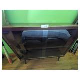 MCM Wood Display Cabinet w/ Sliding Glass Doors