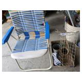 Lawn Chair, Garden Flag, Floral Basket &