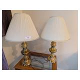 (2) Brass Lamps