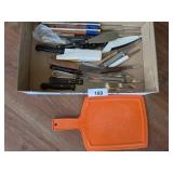 Kitchen Knives, Sharpening Stick & Cutting Boards