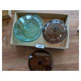 Pyrex Brown Casserole w/ Lid &