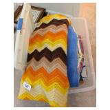 Crocheted Afghan, Blankets & Woven Throw In