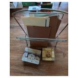 Vintage Magazine Holder w/
