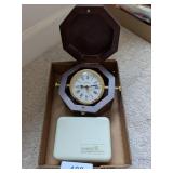 Bulova Alarm Clock In Wood Case +