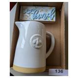 Honey Bee Pitcher & Plaque