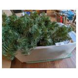 Christmas Greenery w/ Power Strip In Tote w/ Lid
