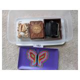 Small Tote w/ Lid w/ Butterfly Dish, +