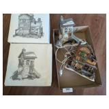 (2) Heritage Village Collection Dickens Xmas House