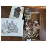 (2) Heritage Village Collection Dickens Xmas House