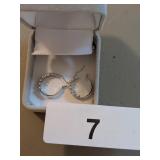 Small Hoop Earrings Marked 925