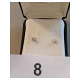 Stud Earrings - marked 14K
