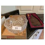 Crystal Bowl + Wine Stopper &