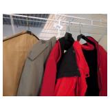 Ladies Coats & Jacket + Garment Bag & Hangers