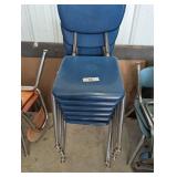 (6) Blue Small Chairs