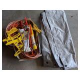 Small Tarp & Electrical Cords + Light
