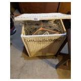 Wicker Clothes Hamper w/ Hangers