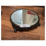 Vintage Filigree Mirror Vanity Tray