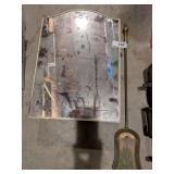 Vintage Medicine Cabinet & Brass Fireplace Shovel