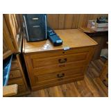 Two Drawer Oak Filing Cabinet