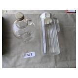 Glass Orange Juice Pitcher & Other Bottle