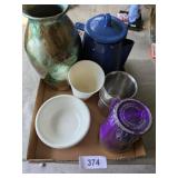 Enamelware Coffee Pot & Other