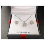 Necklace & Matching Earrings - marked 925