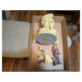 Cherub Figurine & (3) Angel Figurines