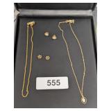 Costume Jewelry Necklace w/ Matching Earrings,