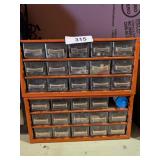 (2) Metal & Plastic Organizers w/ Contents