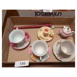 Tea Cups & Saucers, Candle Holder &