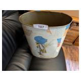 Hollie Hobbie Metal Trash Can