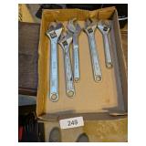 (5) Adjustable Wrenches