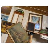 Assorted Wall Art + Gun Rack