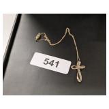 (1) Cross Necklace - Marked 14K**