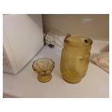 Anchor Hocking Amber Glass Pitcher &