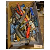 Square, Screwdrivers, Hand Saw, Snips & Other