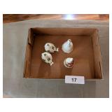 Hammersley Bird S/P Shakers & (2) Ceramic Bells