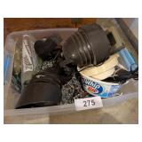 Plastic Tote w/ Screws & Other