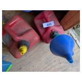 (2) Gas Jugs w/ Funnel