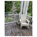 (2) Plastic Deck Chairs & Christmas Tree
