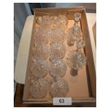 Double Candle Holders + (10) Crystal Punch Cups