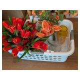 Laundry Basket w/ Modern Vases &