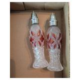 Large S/P Shakers w/ Cranberry Trim