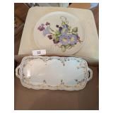 (2) Hand Painted Platters